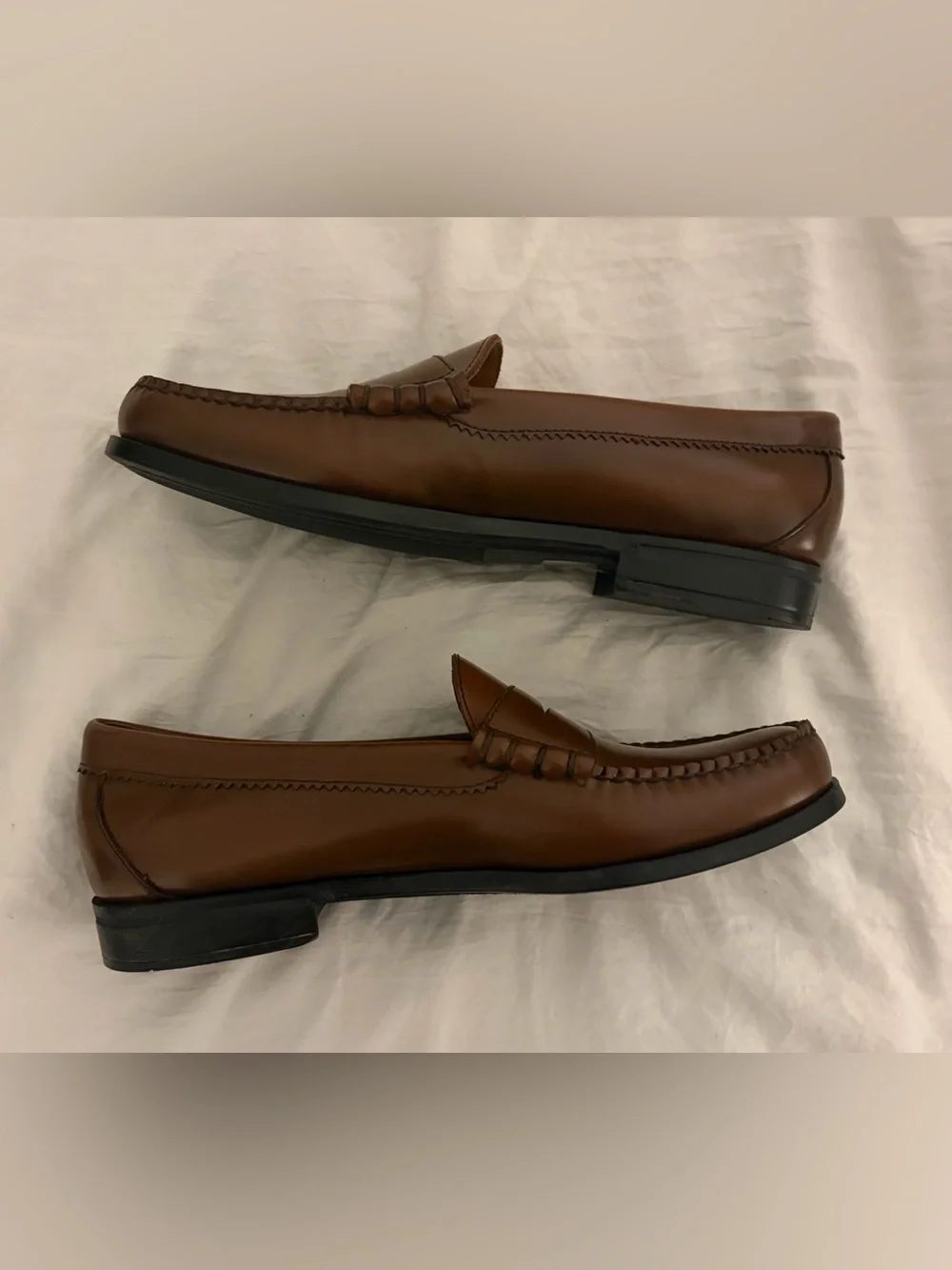 J. Crew Men’s Brown Leather Camden Loafers Size 8 NWOT